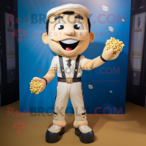 Guld Pop Corn maskot kostym...