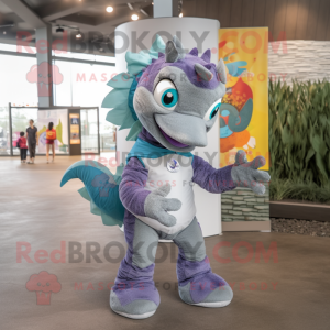 Gray Seahorse mascotte...