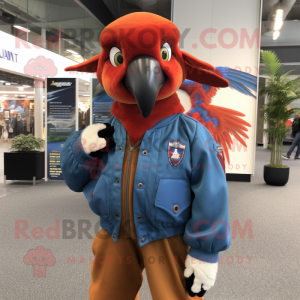 Rust Macaw mascotte kostuum...