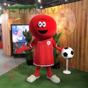 Red Soccer Ball mascotte...