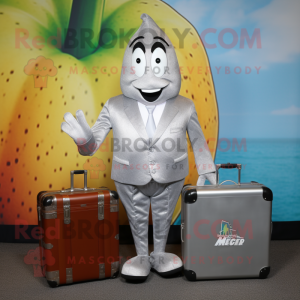 Silver Mango maskot kostym...