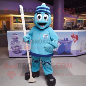 Cyan Ice Hockey Stick...