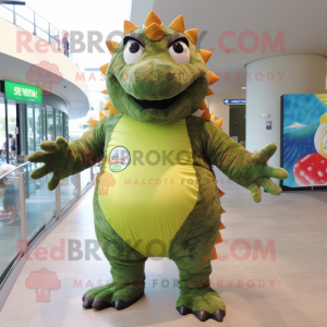 Oliven Ankylosaurus maskot...