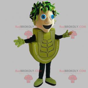 Groene sneeuwpop mascotte. Groene man - Redbrokoly.com