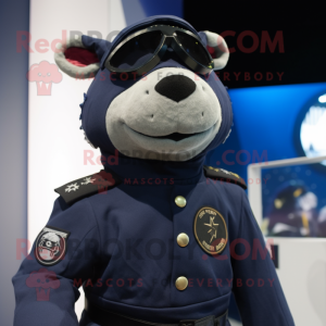 Navy Sow maskot kostym...