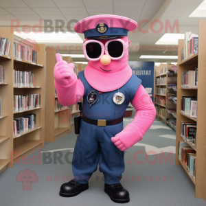 Pink Navy Soldier mascotte...