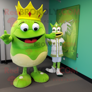 Lime Green King maskot...