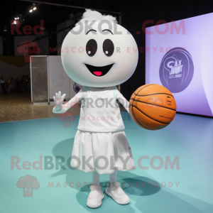 Hvid Basketball Ball maskot...