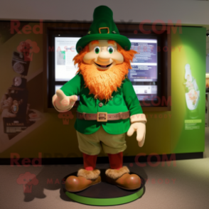 nan Leprechaun mascot costume character dressed with a Bermuda Shorts and Bracelet watches