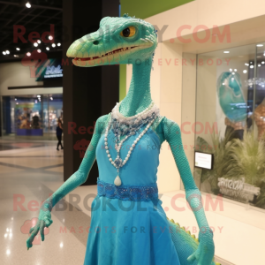 Cyan Coelophysis maskot...