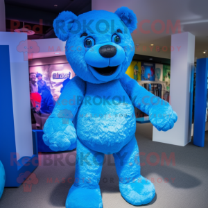 Blue Teddy Bear maskot...