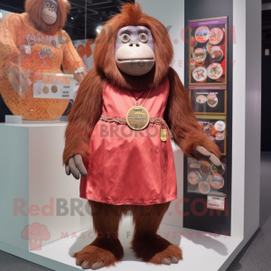  Orangutang maskot kostym...