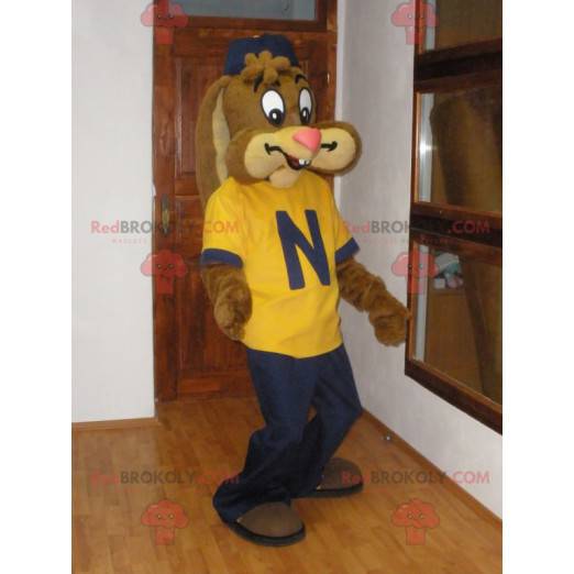 Mascotte van het beroemde konijn Nesquick. Bruin konijn
