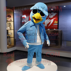 Sky Blue Canary maskot...