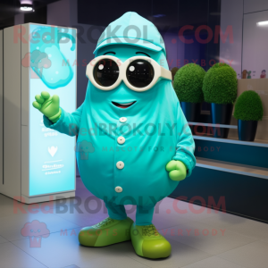 Cyan kartoffel maskot...