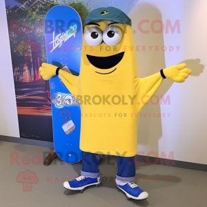 Gul skateboard maskot...