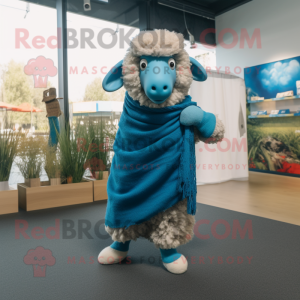 Cyan Merino Sheep mascotte...