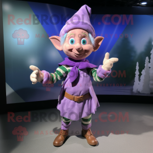 Lavendel Elf maskot drakt...