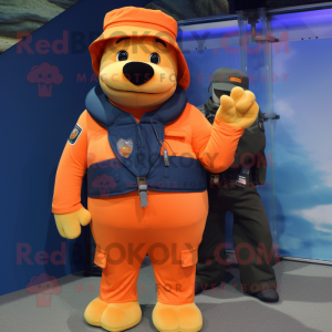 Orange Navy Seal mascotte...