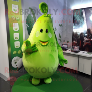 Green Pear mascotte kostuum...