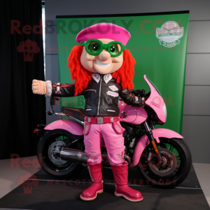 Rosa Leprechaun maskot...