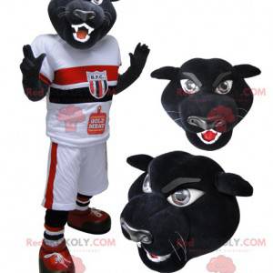 Mascota de tigre pantera negra en ropa deportiva -