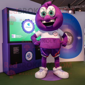 Purple Soccer Ball maskot...