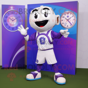 Purple Soccer Ball maskot...