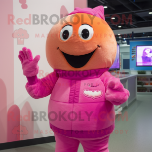 Pink Mango mascotte kostuum...