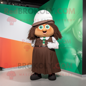 Brun irsk flag maskot...