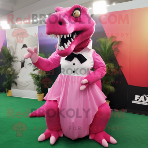 Roze T Rex mascotte kostuum...