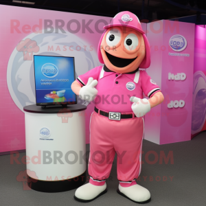 Pink Gyro maskot kostume...