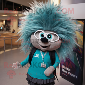 Teal Porcupine maskot...