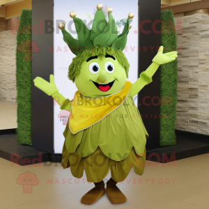 Olive King maskot kostume...