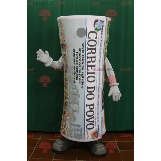 Reus opgerolde krantenmascotte. Krant - Redbrokoly.com