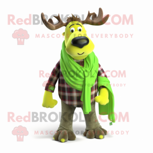 Lime Green Elk mascotte...