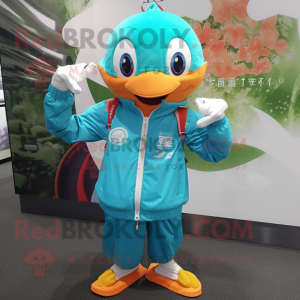 Cyan Mandarin mascotte...