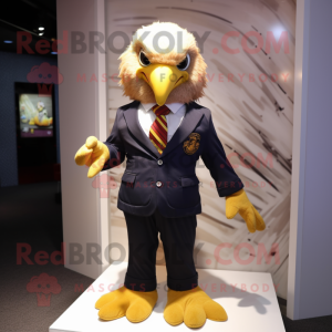 Gold Eagle maskot kostume...