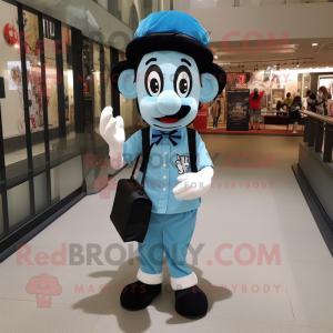 Cyan Mime maskot drakt...