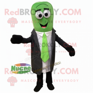 nan Cucumber mascot costume character dressed with a Blazer and Tie pins