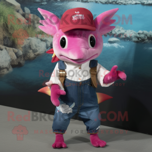 Magenta Axolotls maskot...