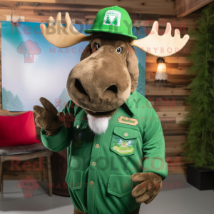 Green Moose maskot kostume...