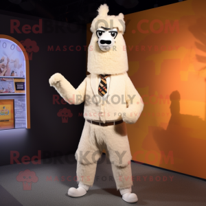 Cream Llama mascotte...