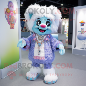 nan Ice mascot costume character dressed with a Romper and Necklaces