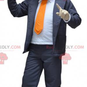Maskotka biznesmen ubrany w garnitur i krawat - Redbrokoly.com