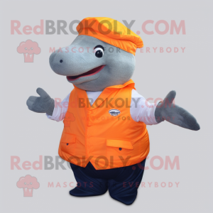 Orange Pukkelhval maskot...