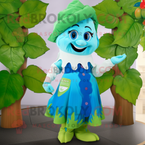 Cyan Beanstalk maskot...