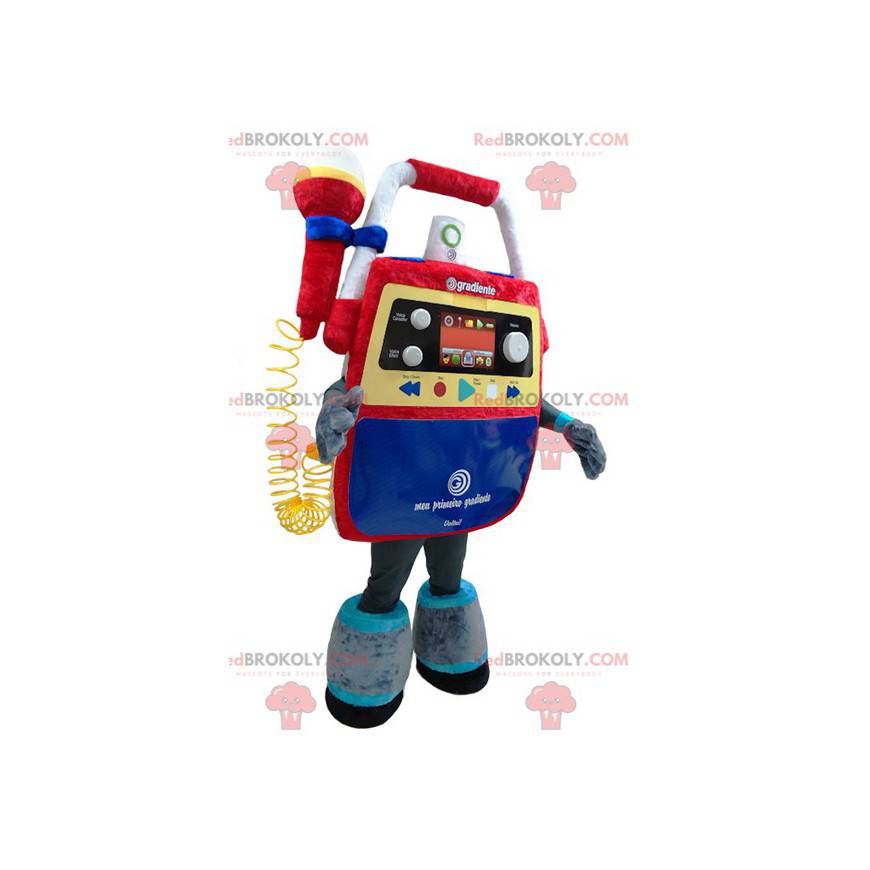 Zeer kleurrijke muzikale speelgoedmascotte. Radiostation