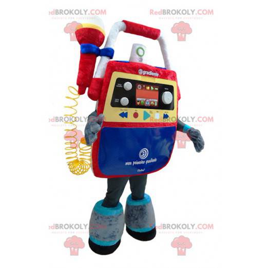 Zeer kleurrijke muzikale speelgoedmascotte. Radiostation