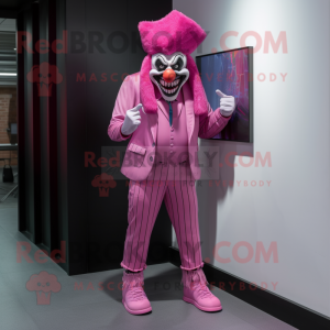 Pink Evil Clown maskot...